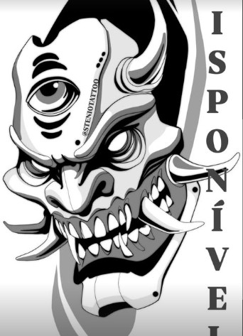Arte disponível: máscara hannya